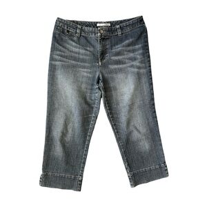 Chico’s Capri Cropped Jeans Blue Denim Women Size 1.5